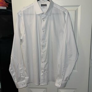 Michael Kors Airsoft Eco Non Iron Dress Shirt in White Men’s Large Slim Fit